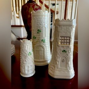 3 castle vases